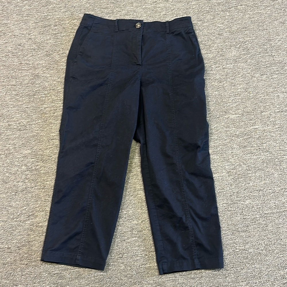 Ann Taylor weekend black wide leg pants size 12P